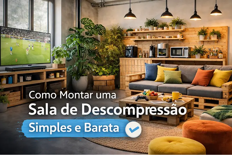 Sala de descompressão moderna para empresas e eventos